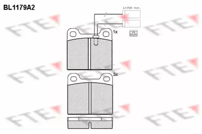 Комплект тормозных колодок FTE BL1179A2