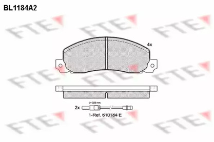 Комплект тормозных колодок FTE BL1184A2