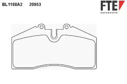 Комплект тормозных колодок FTE BL1188A2