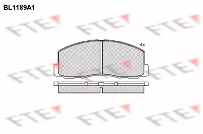 Комплект тормозных колодок FTE BL1189A1