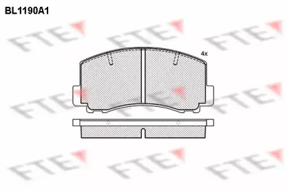 Комплект тормозных колодок FTE BL1190A1