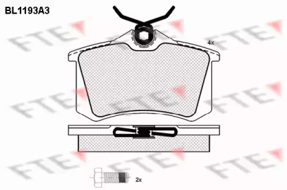 Комплект тормозных колодок FTE BL1193A3