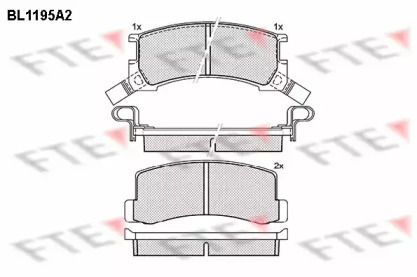 Комплект тормозных колодок FTE BL1195A2