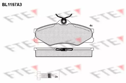 Комплект тормозных колодок FTE BL1197A3