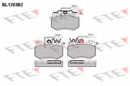 Комплект тормозных колодок FTE BL1203B2