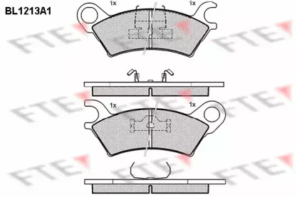 Комплект тормозных колодок FTE BL1213A1