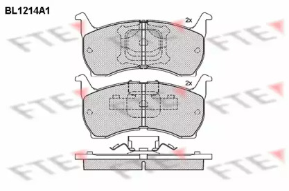 Комплект тормозных колодок FTE BL1214A1