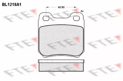 Комплект тормозных колодок FTE BL1218A1