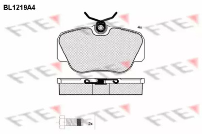 Комплект тормозных колодок FTE BL1219A4