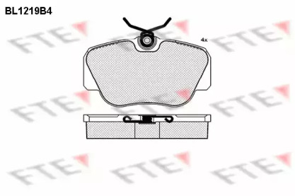 Комплект тормозных колодок FTE BL1219B4