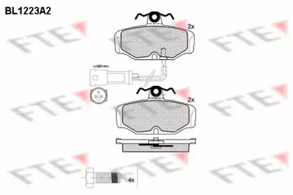 Комплект тормозных колодок FTE BL1223A2