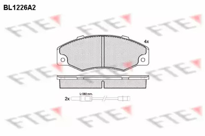 Комплект тормозных колодок FTE BL1226A2