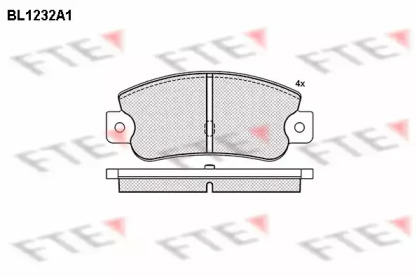 Комплект тормозных колодок FTE BL1232A1