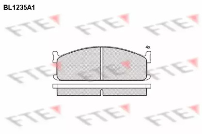 Комплект тормозных колодок FTE BL1235A1