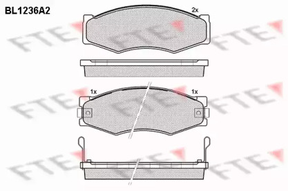 Комплект тормозных колодок FTE BL1236A2