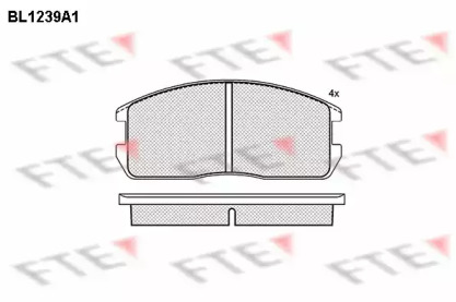 Комплект тормозных колодок FTE BL1239A1