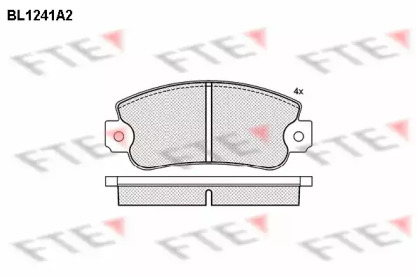 Комплект тормозных колодок FTE BL1241A2