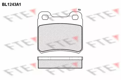 Комплект тормозных колодок FTE BL1243A1