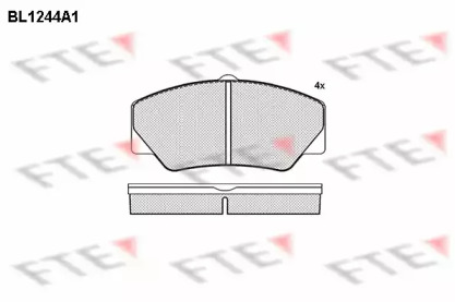 Комплект тормозных колодок FTE BL1244A1