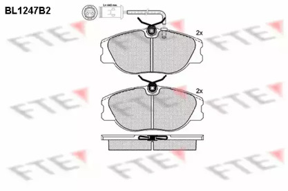 Комплект тормозных колодок FTE BL1247B2