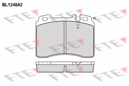 Комплект тормозных колодок FTE BL1248A2