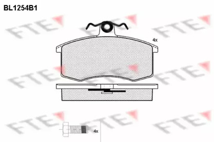 Комплект тормозных колодок FTE BL1254B1