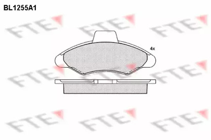 Комплект тормозных колодок FTE BL1255A1