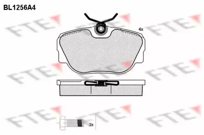 Комплект тормозных колодок FTE BL1256A4