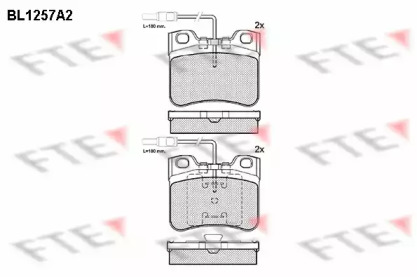 Комплект тормозных колодок FTE BL1257A2