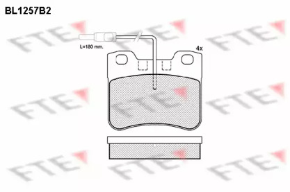 Комплект тормозных колодок FTE BL1257B2