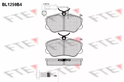 Комплект тормозных колодок FTE BL1259B4