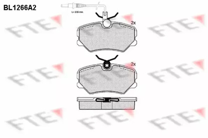 Комплект тормозных колодок FTE BL1266A2