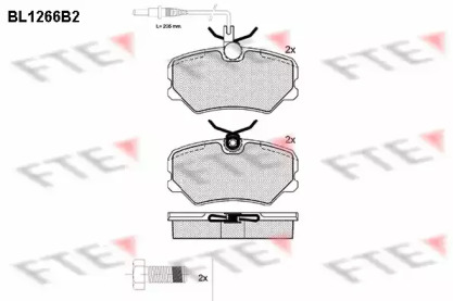 Комплект тормозных колодок FTE BL1266B2