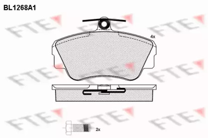 Комплект тормозных колодок FTE BL1268A1