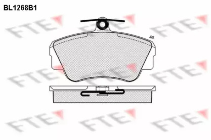 Комплект тормозных колодок FTE BL1268B1