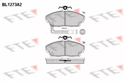 Комплект тормозных колодок FTE BL1273A2