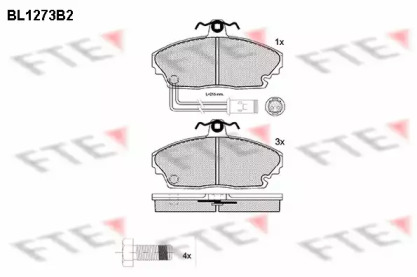 Комплект тормозных колодок FTE BL1273B2