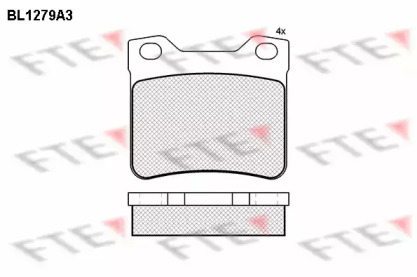 Комплект тормозных колодок FTE BL1279A3