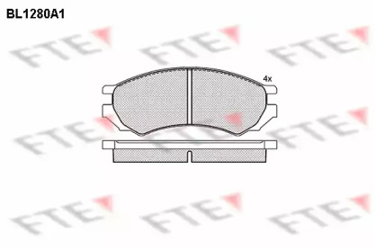 Комплект тормозных колодок FTE BL1280A1