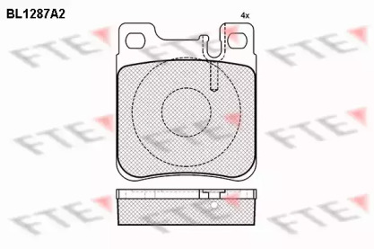 Комплект тормозных колодок FTE BL1287A2