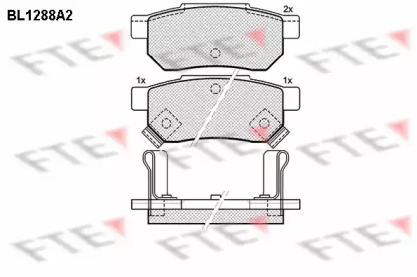 Комплект тормозных колодок FTE BL1288A2