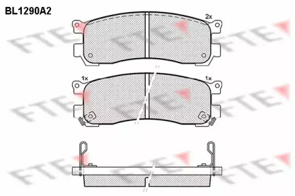 Комплект тормозных колодок FTE BL1290A2