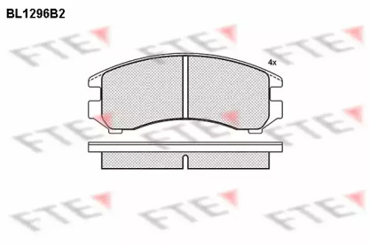 Комплект тормозных колодок FTE BL1296B2