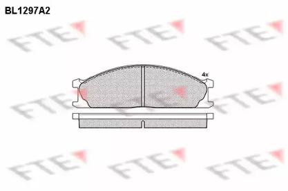 Комплект тормозных колодок, дисковый тормоз FTE BL1297A2