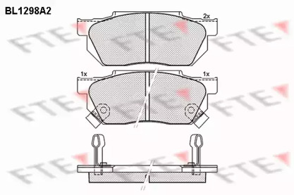 Комплект тормозных колодок FTE BL1298A2