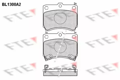 Комплект тормозных колодок FTE BL1300A2