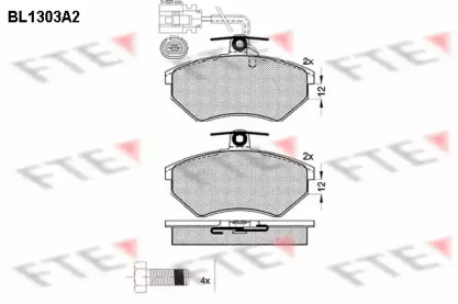 Комплект тормозных колодок FTE BL1303A2