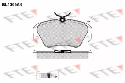 Комплект тормозных колодок FTE BL1305A3