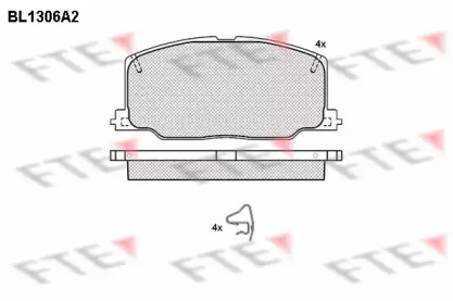 Комплект тормозных колодок FTE BL1306A2