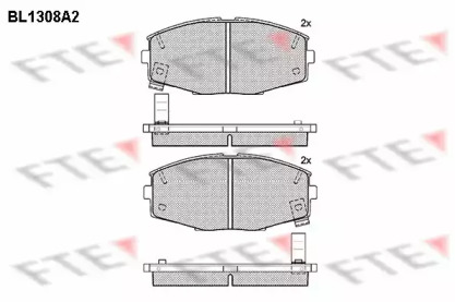 Комплект тормозных колодок FTE BL1308A2